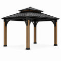 Gazebo in Alluminio e Acciaio con Tetto in Acciaio