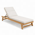 Sdraio in Teak con Cuscino Crema