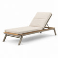 Lettino Prendisole in Alluminio e Teak Beige