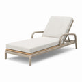 Sdraio in metallo e tessuto beige
