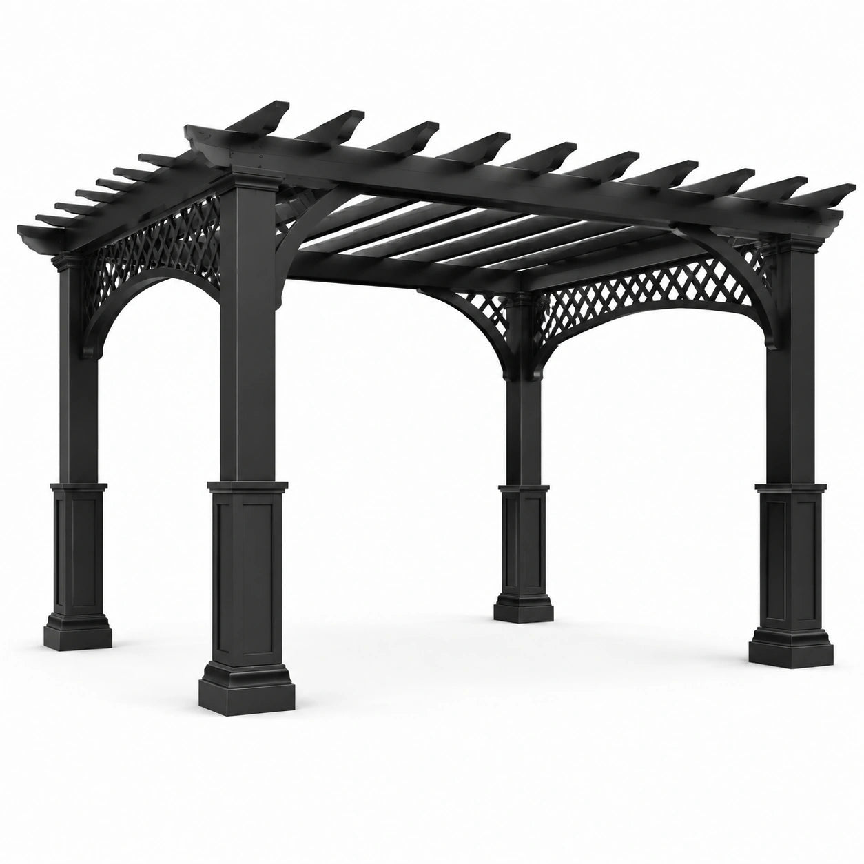 Pergola in metallo nero 300x400x250 cm